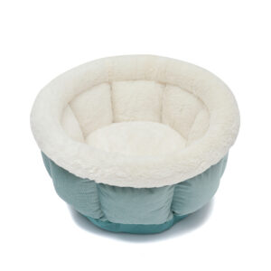 Custom pet bed round soft cat long plush material pet products
